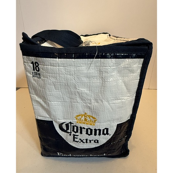Breweriana Corona Extra Find Your‎ Beach Cooler Bag 18 Pack Zip - Picture 2 of 6